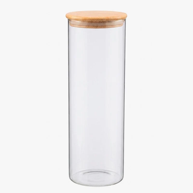 Frasco de vidro NATURE BAMBU Redondo 2L