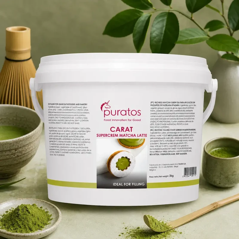 CREMA DE TÉ MATCHA PURATOS CUBO 3 KILOS