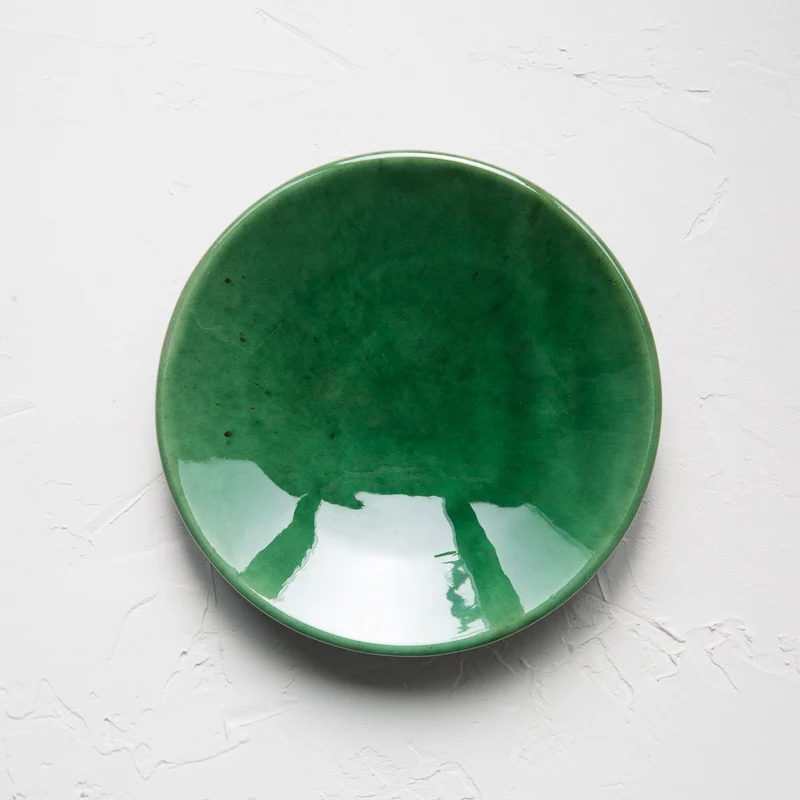Plato Llano Cerámica de Úbeda Verde