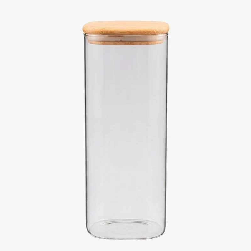Frasco de vidro NATURE BAMBU Quadrado 2L