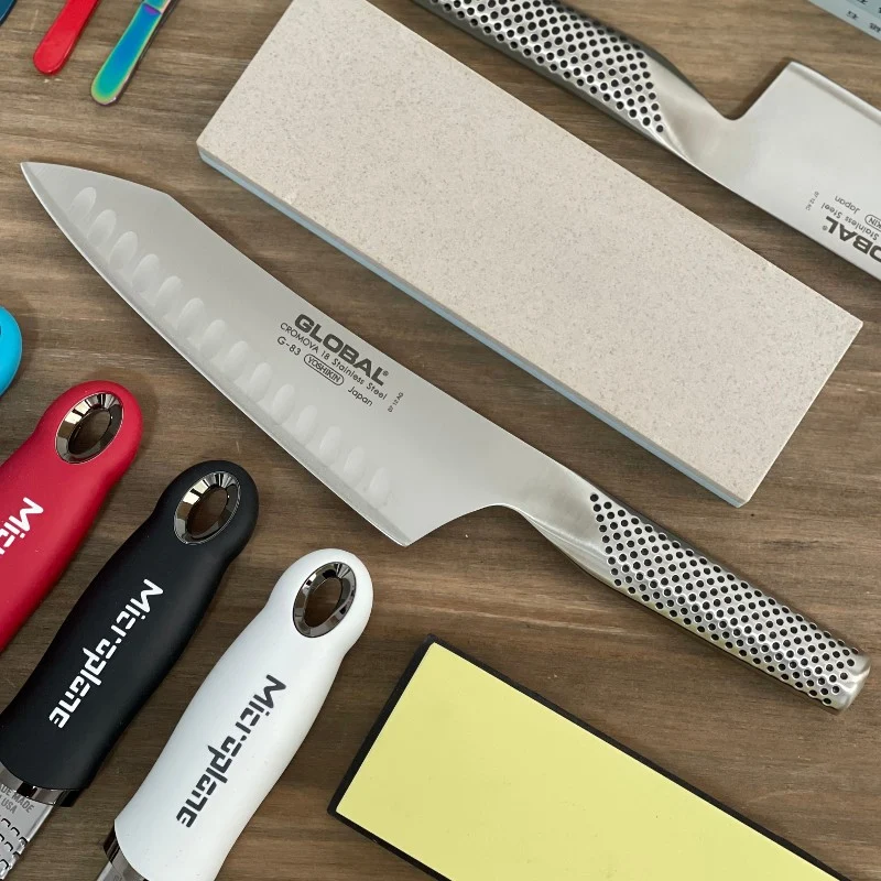 Cuchillo Oriental Global G-83 | Hoja Alveolada 18 cm | Serie G