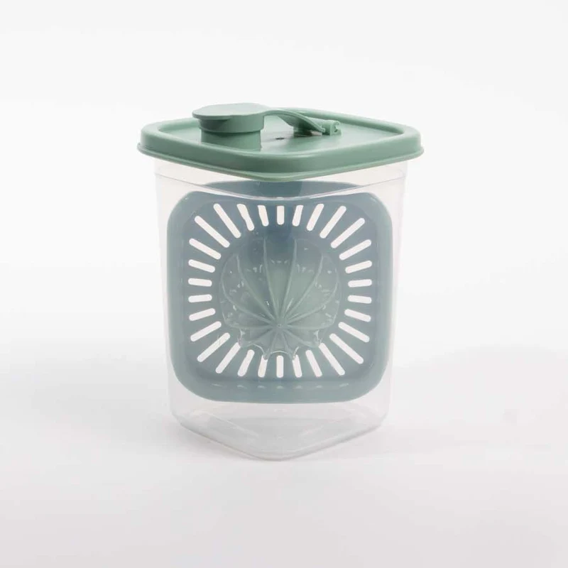 Garrafa com Espremedor e Escorredor AROA Verde 1L
