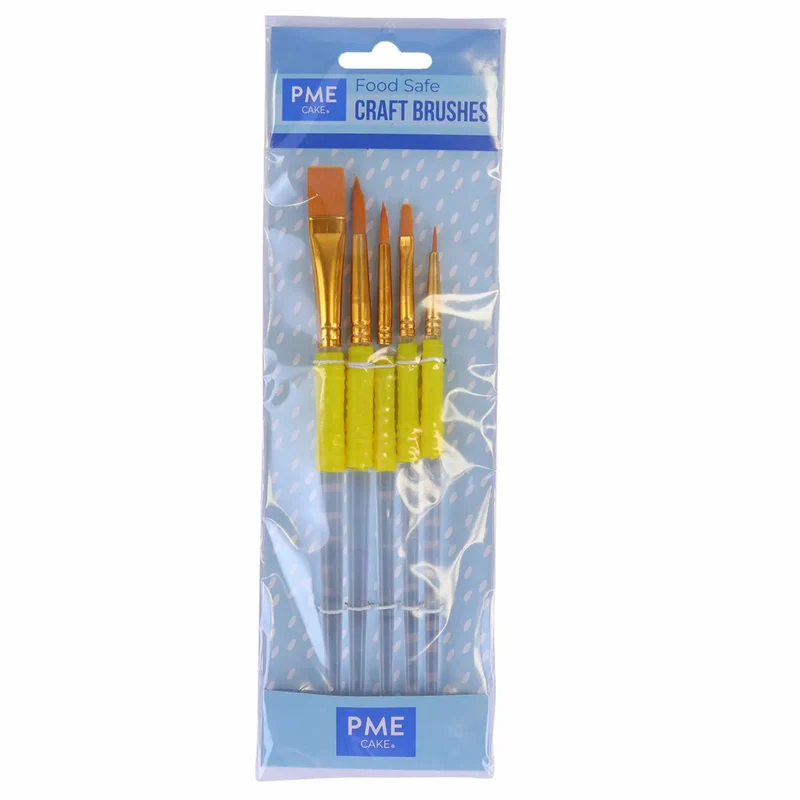 JUEGO 5 PINCELES PARA DECORACION PME