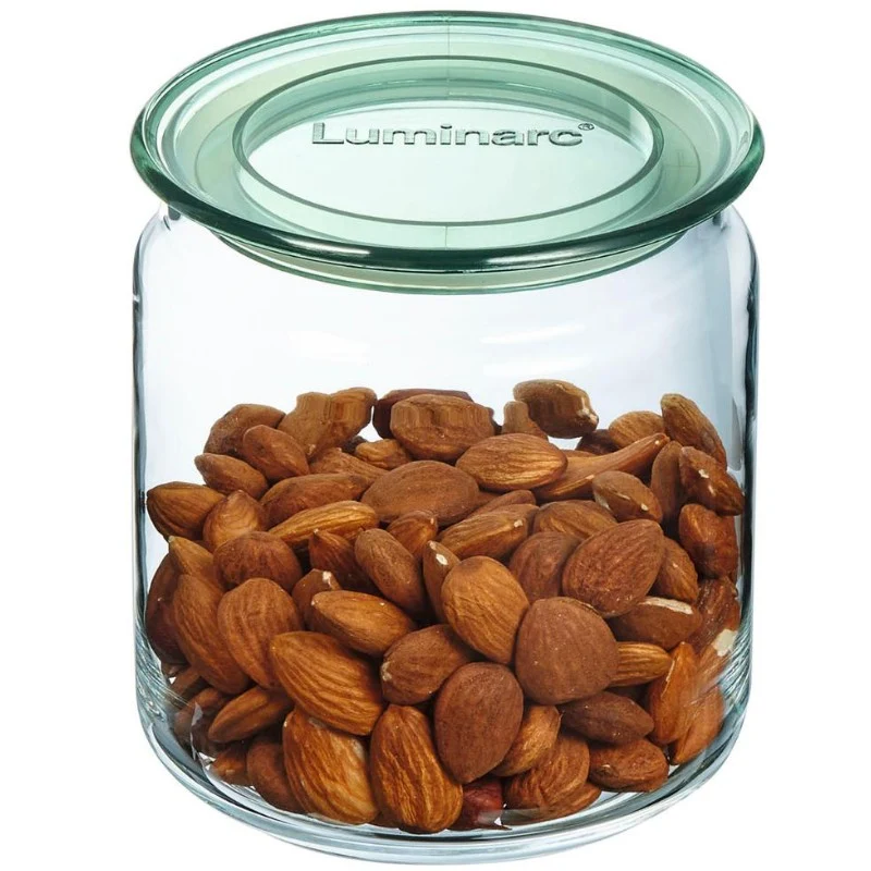 TARRO 0,75L PURE JAR C/TAPA VERDE LUMINARC
