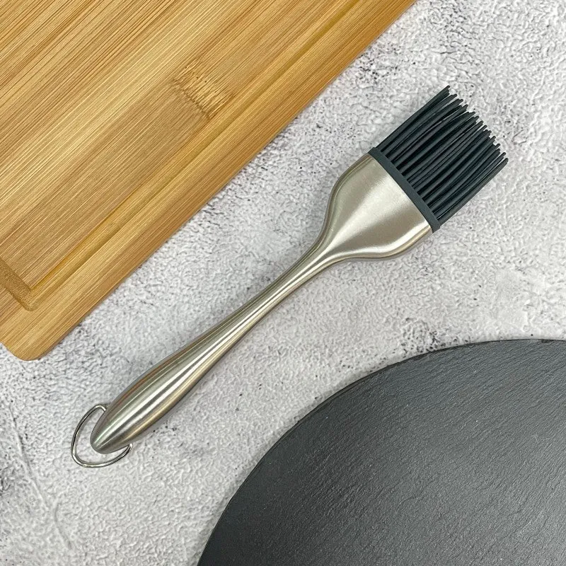 Pincel de Silicona Lacor 22cm con Mango de Acero Inoxidable - Cocina y Repostería
