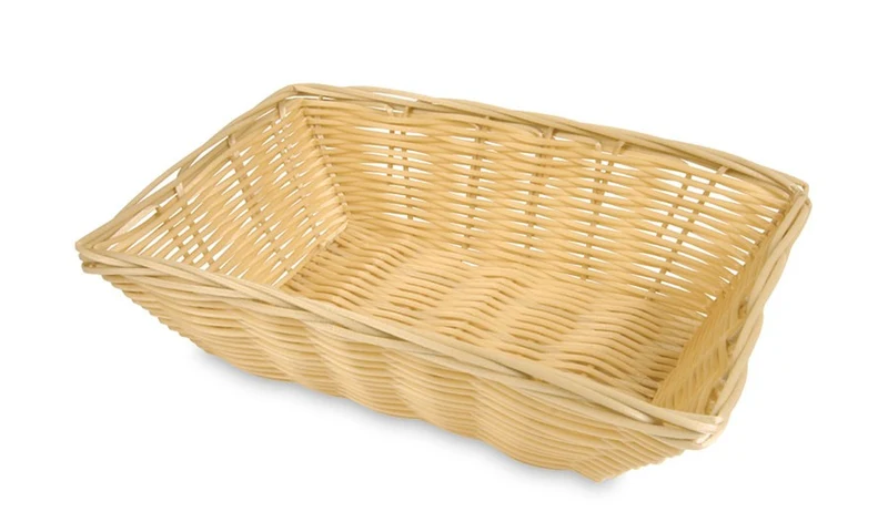 CESTA RECTANGULAR POLY RATTAN PLASTIFICADO