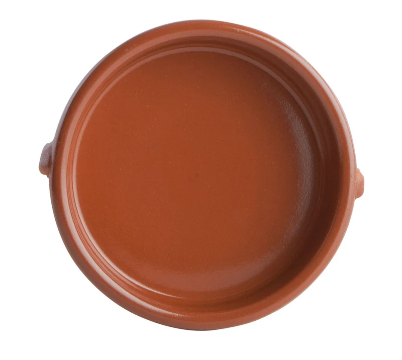 CAZUELA BAJA DE BARRO CON ASAS 20CM