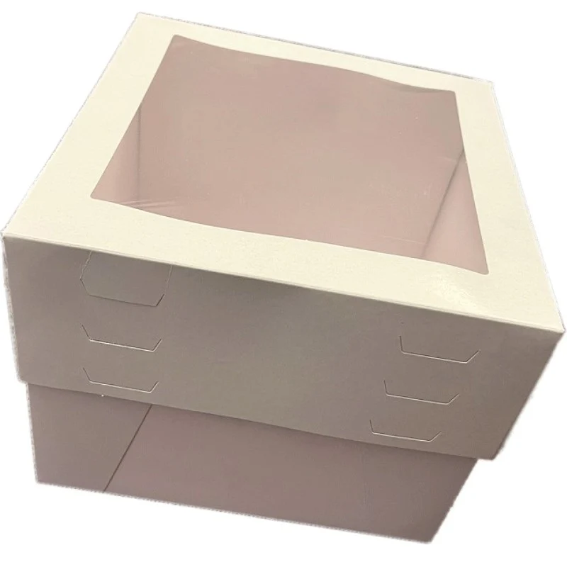CAJA TARTA REGULABLE CON VENTANA 30X30CM