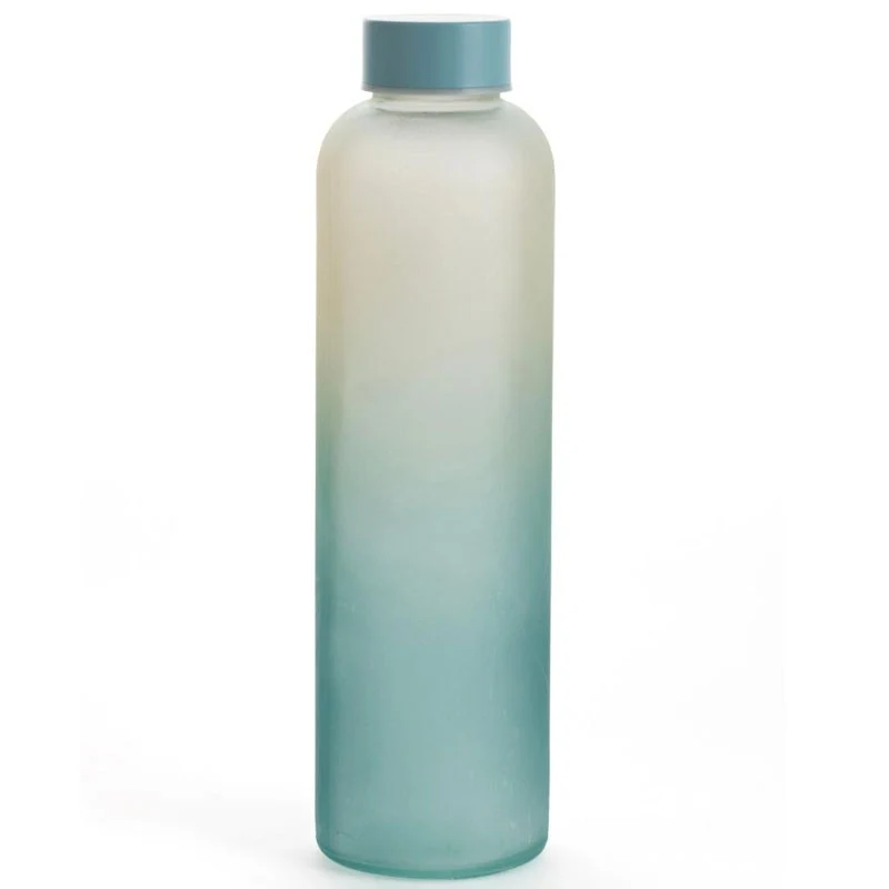BOTELLA VID 0,6L BICOLOR AZUL QUIDATE QD