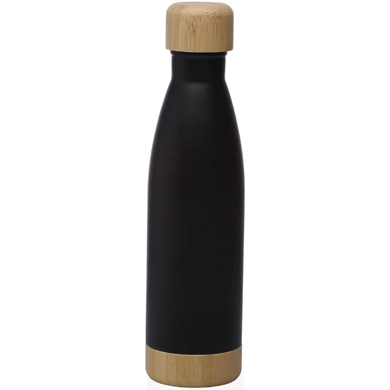 BOTELLA NEGRA MATE 500ML ACERO INOXIDABLE