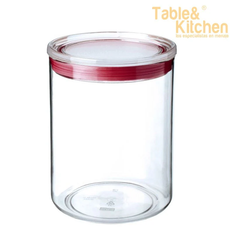 BOTE COCINA 1,5 L TRANSP-ROJO