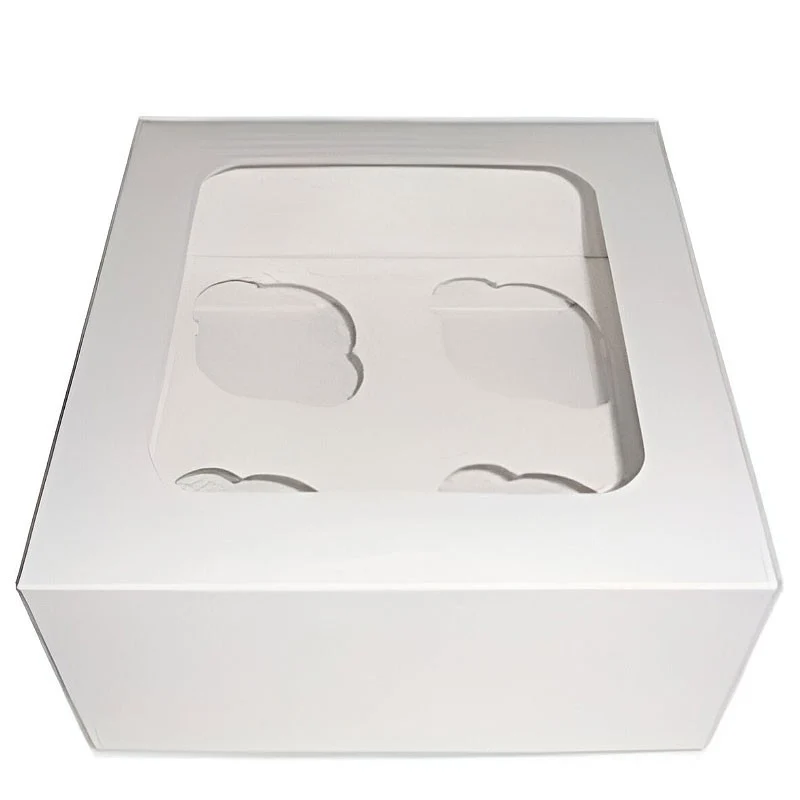 CAJA PARA CUPCAKE BLANCA 4UD AZUCREN