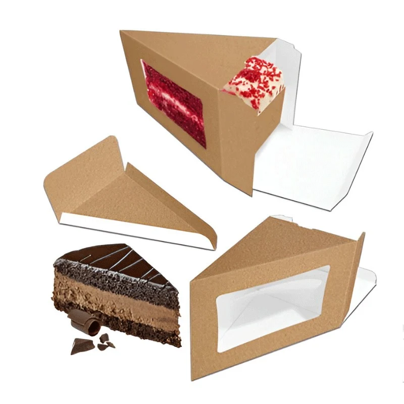 CAJA KRAFT CON VENTANA + BASE PARA PORCION INDIVIDUAL