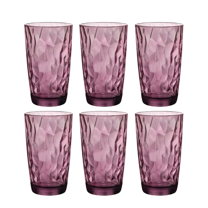 CAJA 6 VASOS DIAMOND ROCK PURPLE 47CL FA