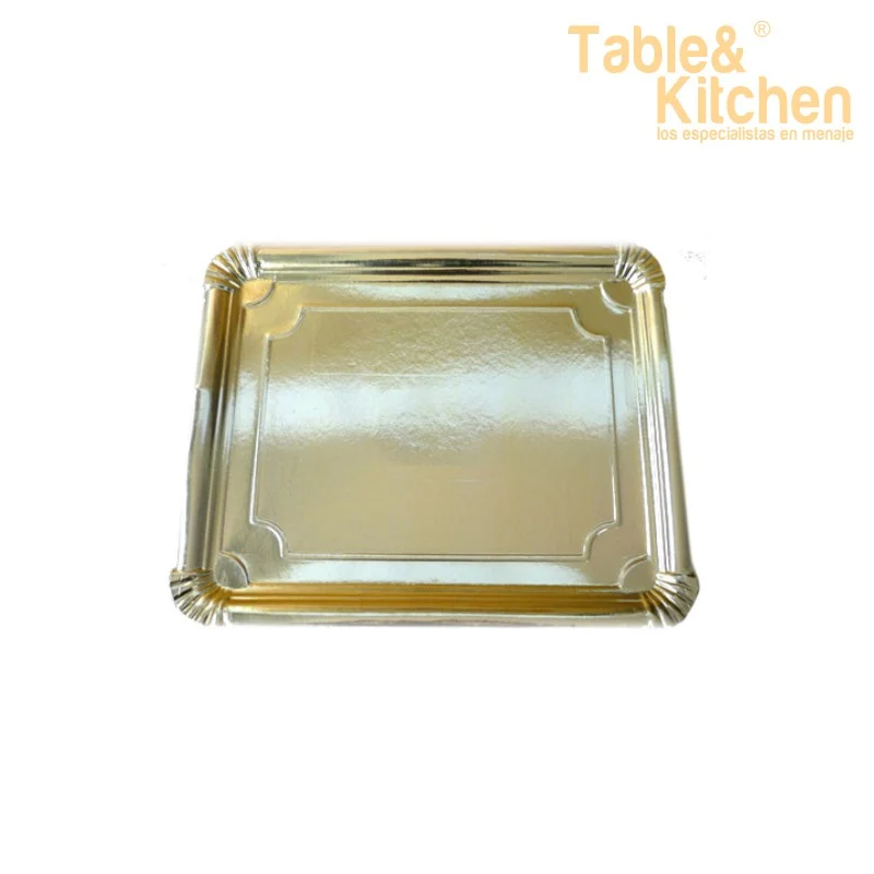 BANDEJA CARTON ORO Nº7 20x27CM