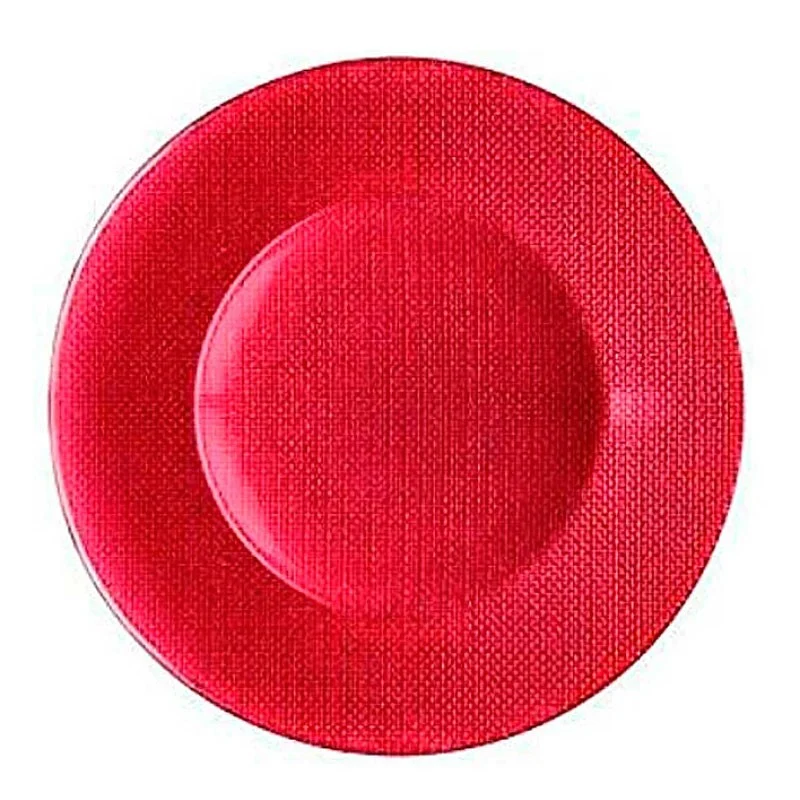 BAJO PLATO INCA METALLIC RED