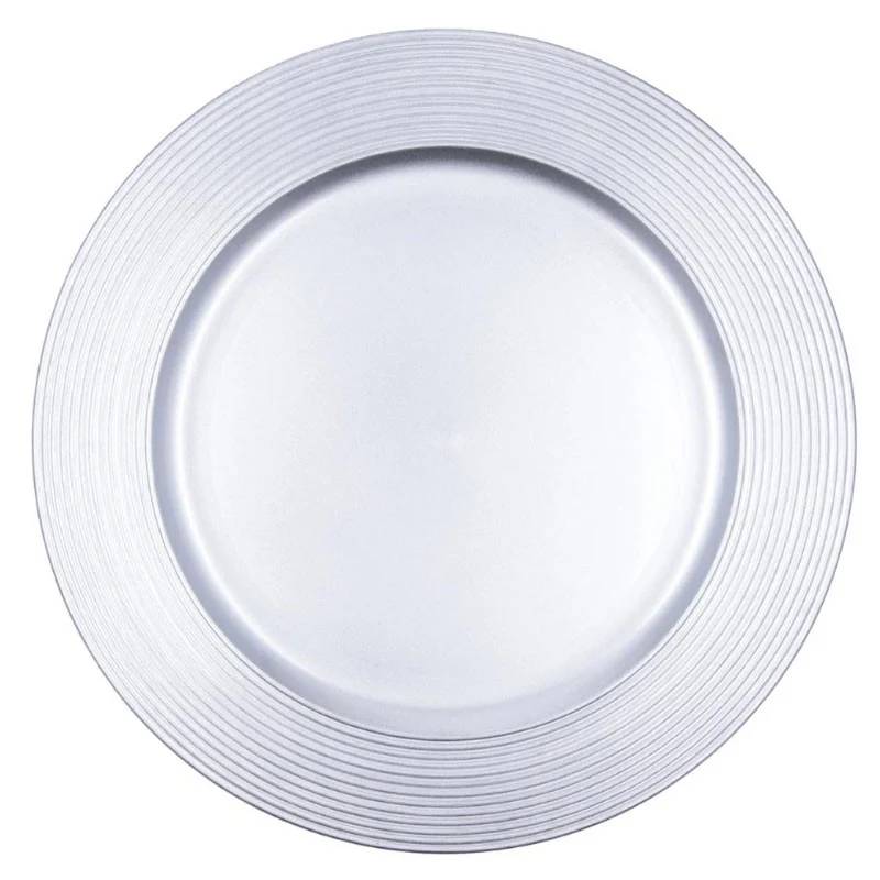 BAJO PLATO 33CM RELIEVE PLATA HABITAT QD