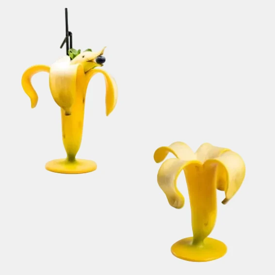 Copa de resina Platano Tropicups. 16 x 17 x 19 cm. 120 ml - 1 Ud.