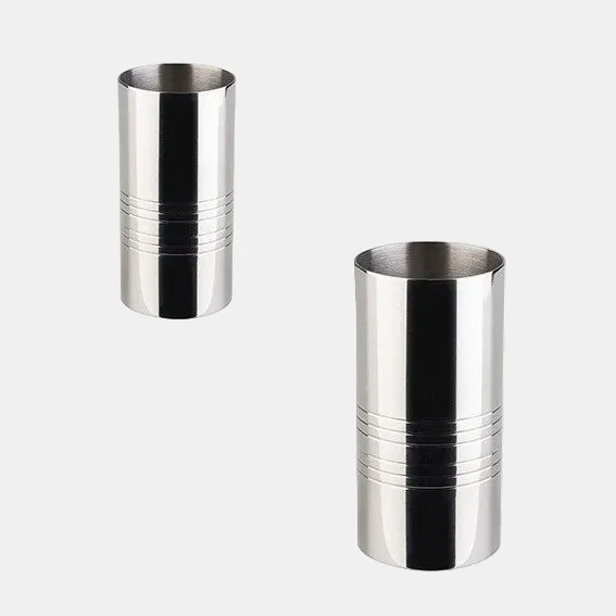 Medidor básico recto Jigger doble medida acero inox. ø3,5 x 7,5 cm. 3/5 cl - 1 Ud.