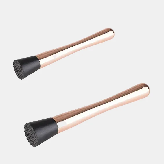 Muddler acero inox brillante y cabeza de silicona dentada. ø3,5 x 20,5 cm - 1 Ud.