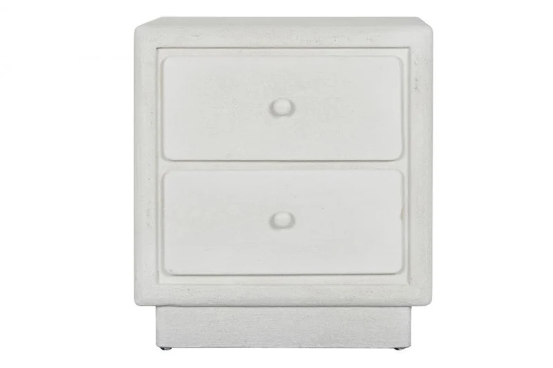 MESITA DE NOCHE MDF 48X36X53 RUGOSO BLANCO