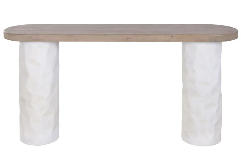 CONSOLA MADERA METAL 150X34X75