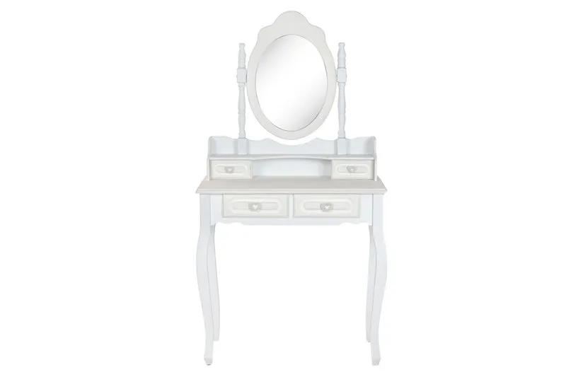 TOCADOR MDF ESPEJO 75X42X140 BLANCO