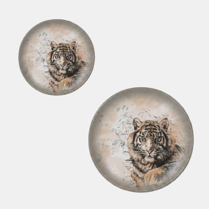 Plato llano porcelana "Savanna" Tigre. ø21 cm - 12 Uds.