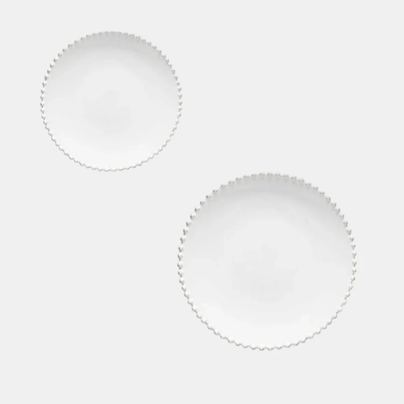 Plato Llano porcelana Pearl. Varias medidas y unidades.