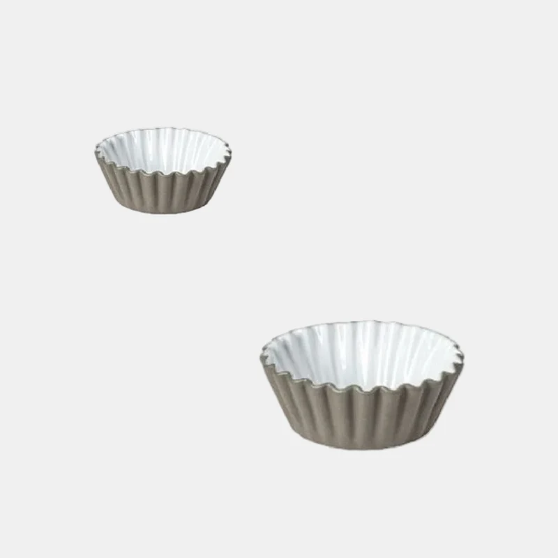 Plato muffin Festa blanco. 13 cm - 6 uds.
