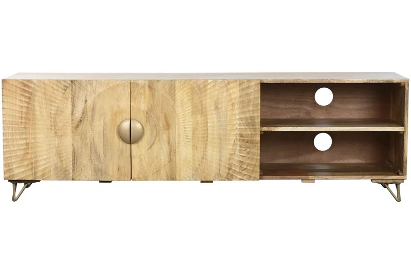 MUEBLE TV MANGO METAL 160X40X50 MANDALA NATURAL