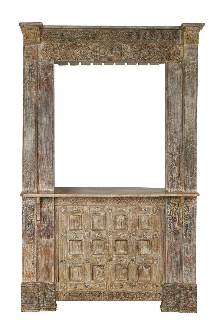 MUEBLE BAR TECA 158X66X247 PIEZA UNICA NATURAL