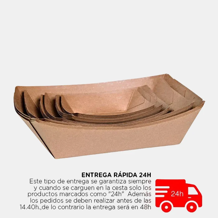 Barca de cartón kraft. Varias medidas y unidades.