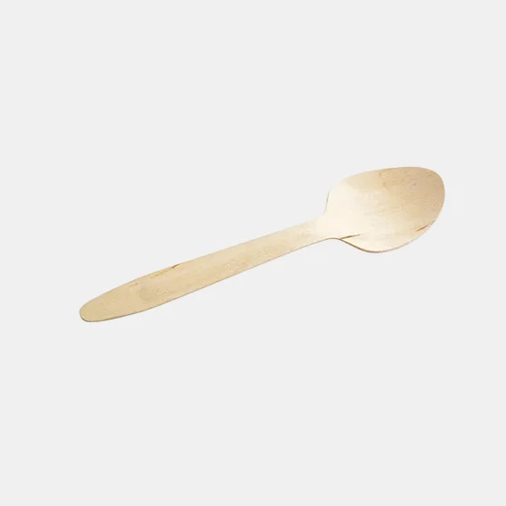 Cuchara de madera biodegradable 15,8 cm - 2000 Uds.