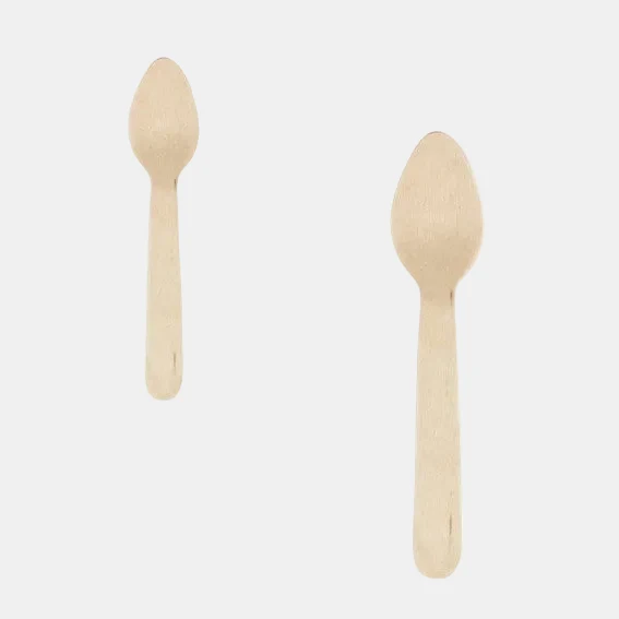Cuchara de madera para postre 12,5 cm - 5000 Uds.