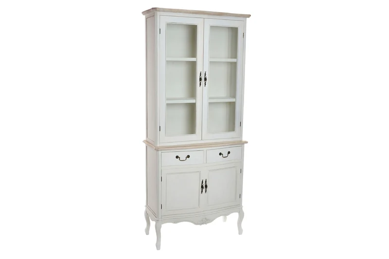 VITRINA SET 2 MADERA CRISTAL 88X40X88 NATURAL
