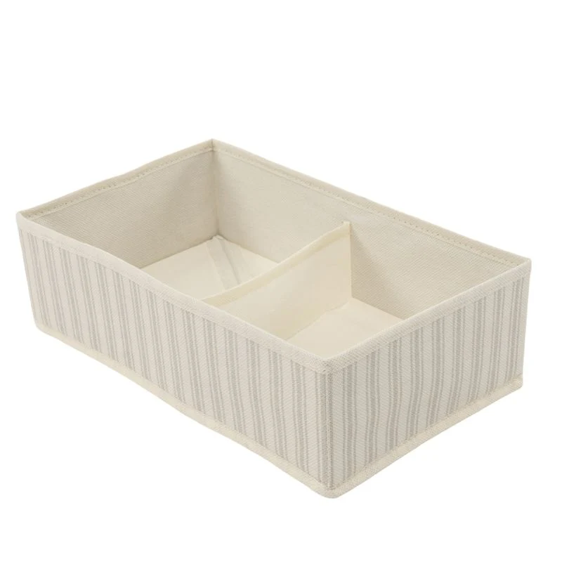 ORGANIZADOR 2 DPTOS. RAYAS BEIGE