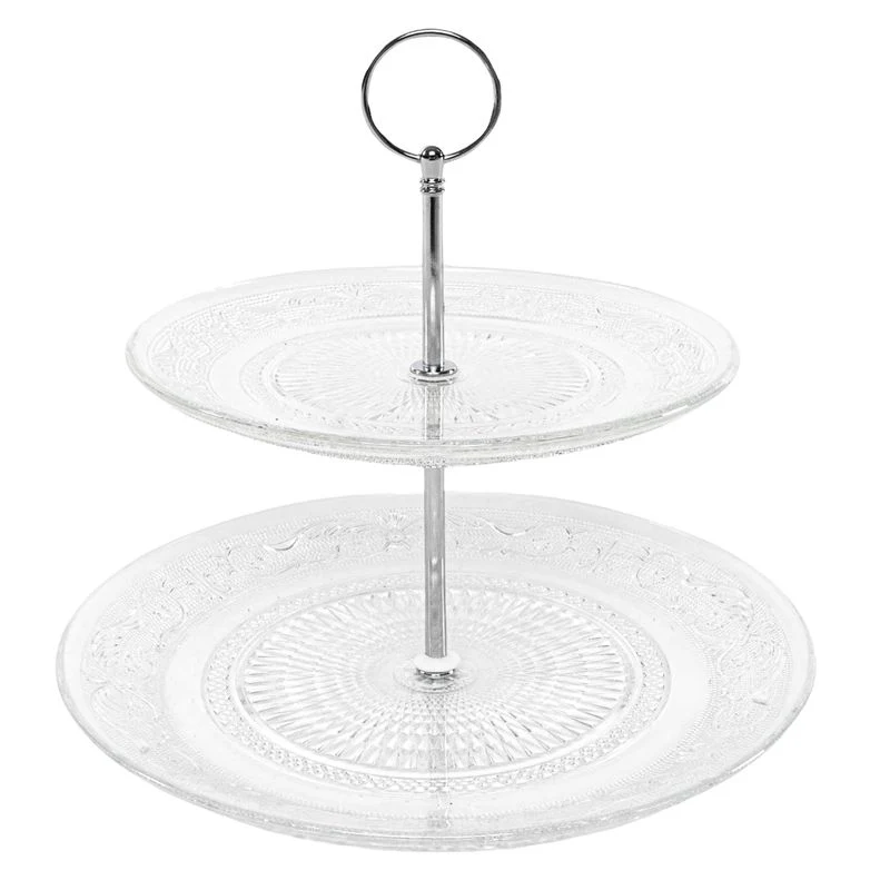 SOPORTE PARA PASTELES CRISTAL 2 NIVELES
