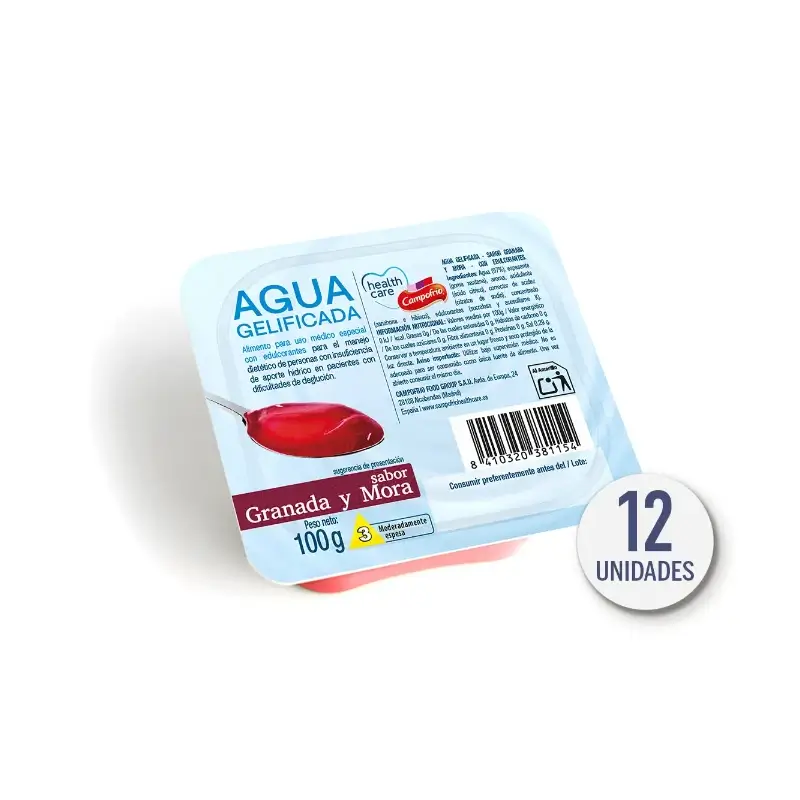 Health Care Campofrio Agua Gelificada Granada Mora 100 gr x 12 unidades