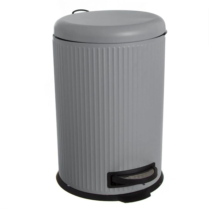 PAPELERA 20L CIERRE LENTO GRIS