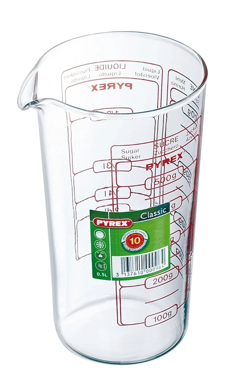 VASO MEDIDOR CLASSIC PYREX 0,5L