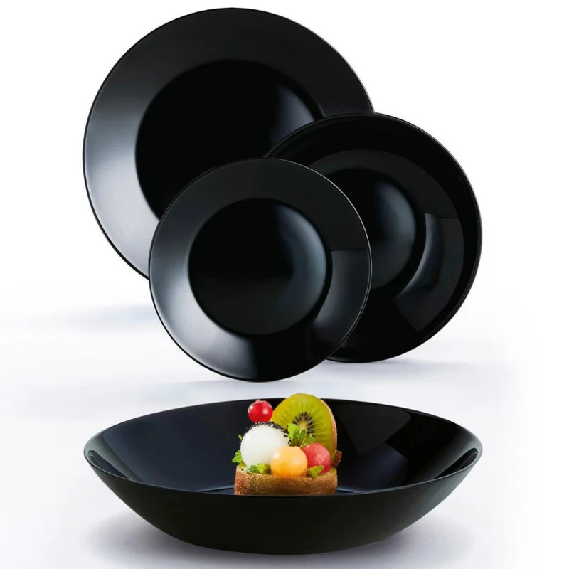 VAJILLA 12 PCS NEGRA ZELIE ARCOPAL