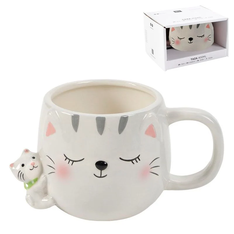 MUG 400ML FIGURA GATO 2