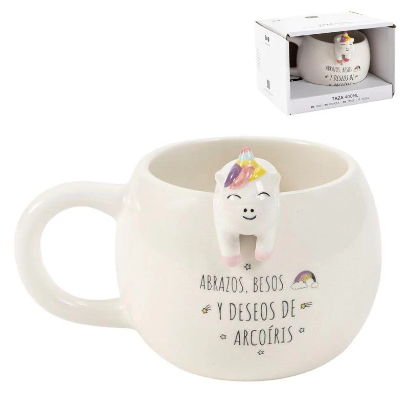 MUG 400ML FIGURA UNICORNIO