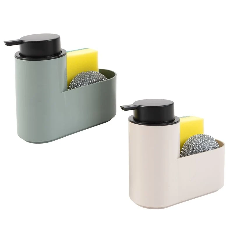 DISPENSADOR JABON CON 2 ESTROPAJOS