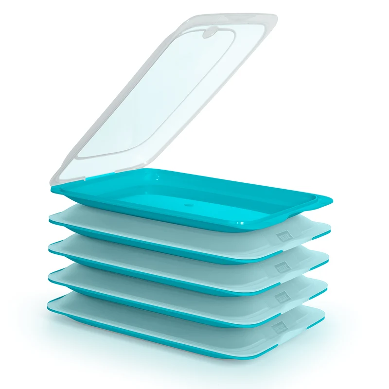 TATAY Fresh - Lote de 5 Recipientes Porta Embutidos y Alimentos. Turquesa 22
