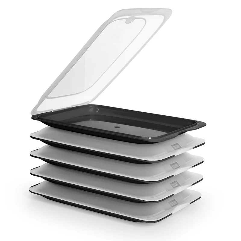 TATAY Fresh - Lote de 5 Recipientes Porta Embutidos y Alimentos. Negro
