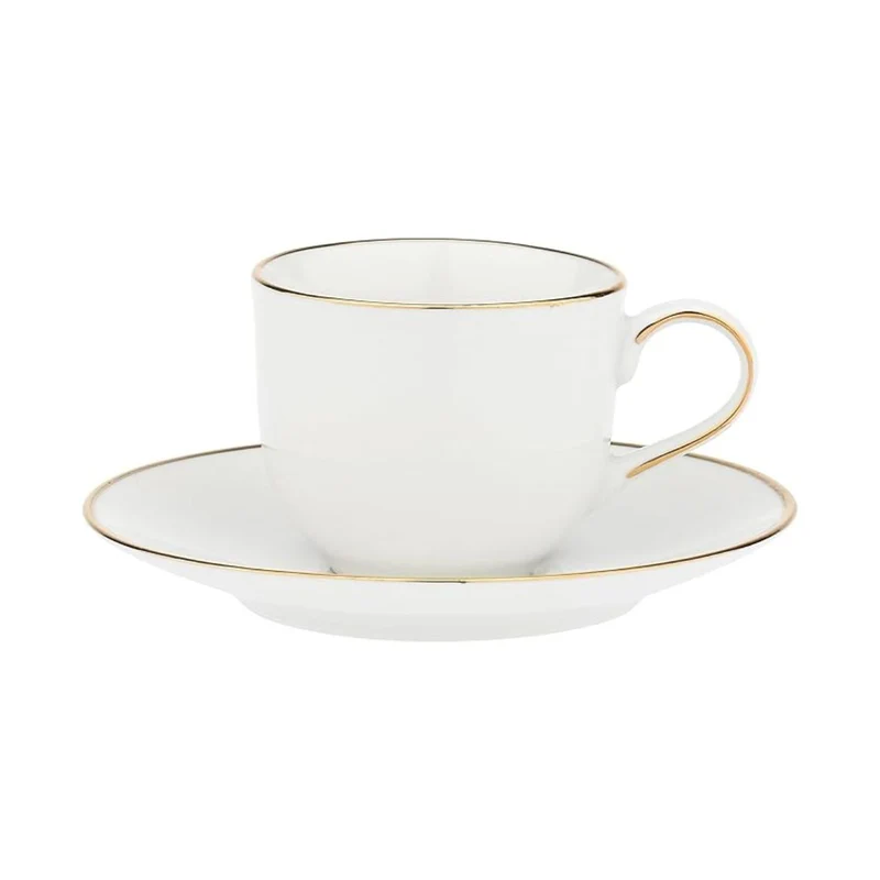 Set de taza y plato de porcelana Maesta La Porcellana Bianca