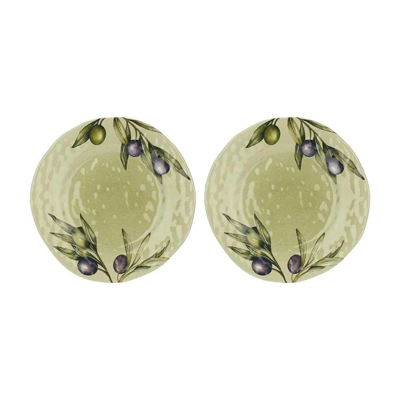Set de 2 platos de postre de melamina Olyvia Rose & Tulipani