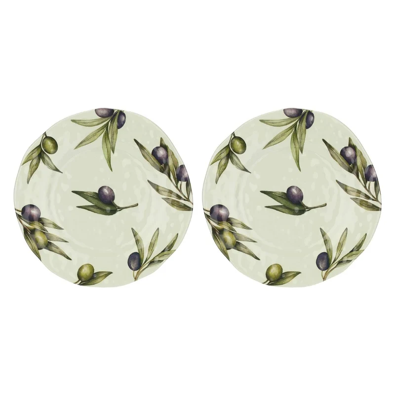 Set de 2 platos planos de melamina Olyvia Rose & Tulipani